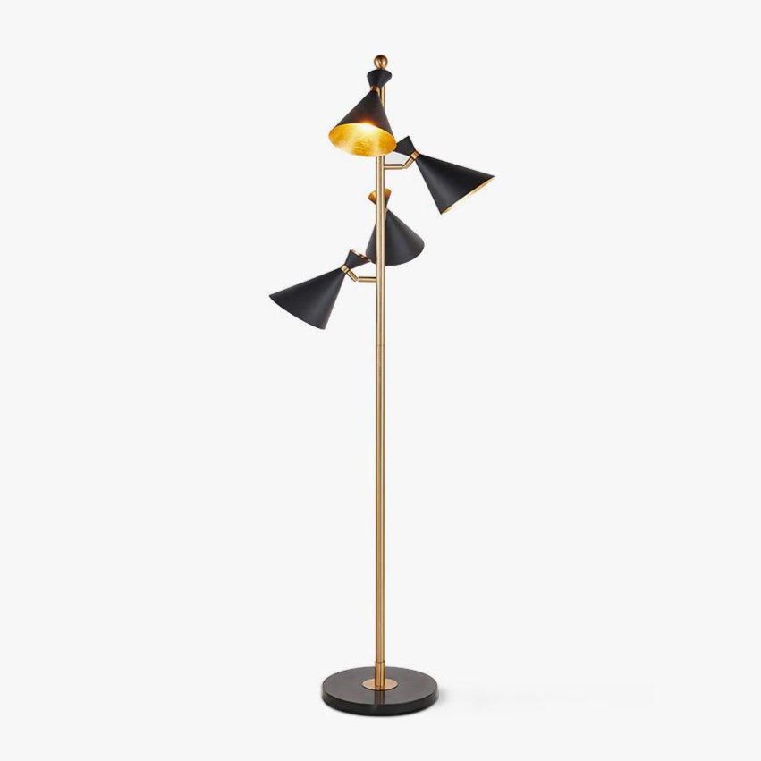 Solineria Gold & Black Marble Floor Lamp