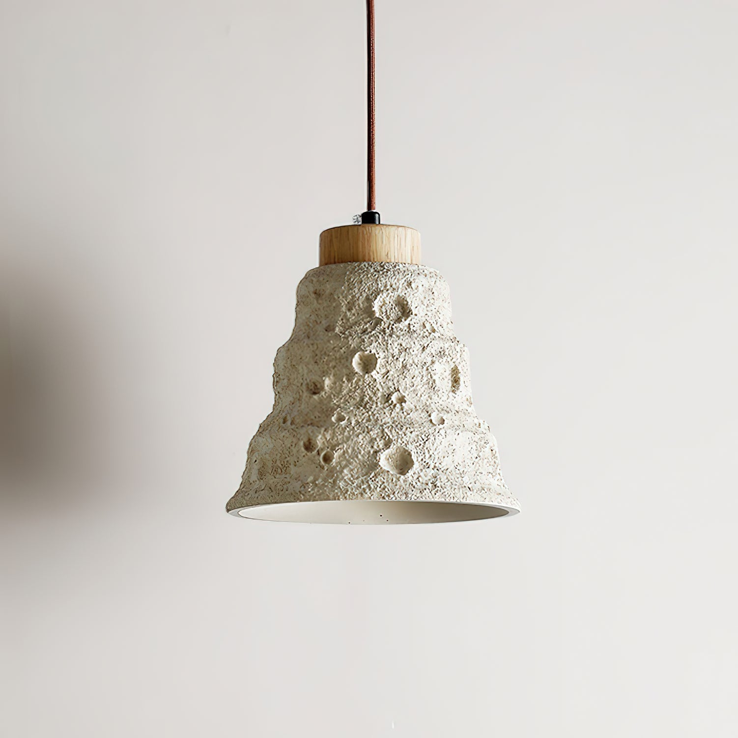 Ilphaeth Nordic Art Bell Stone Wood Pendant Light
