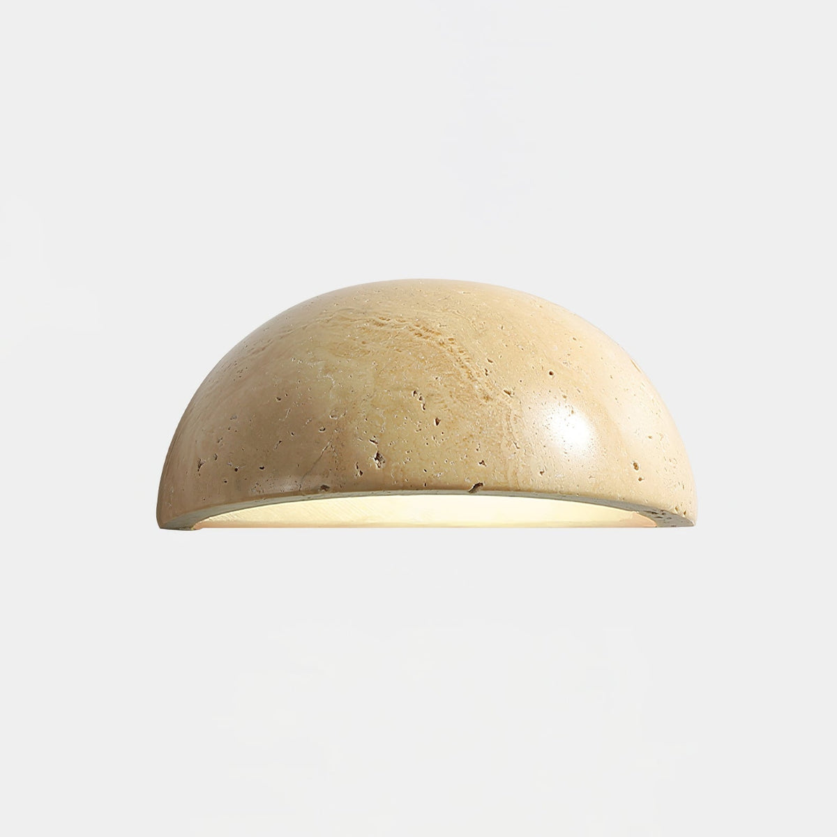 Vethayra Half-Dome Travertine Wall Light