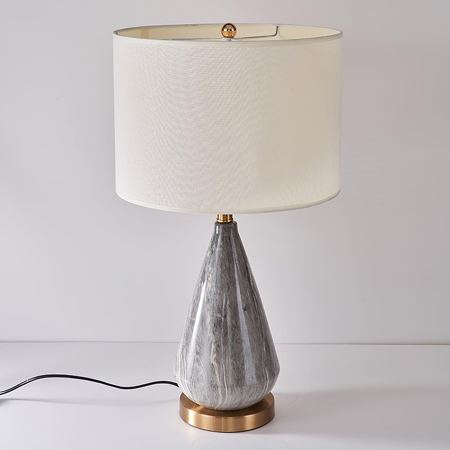 Elysian White & Black Marble Table Lamp
