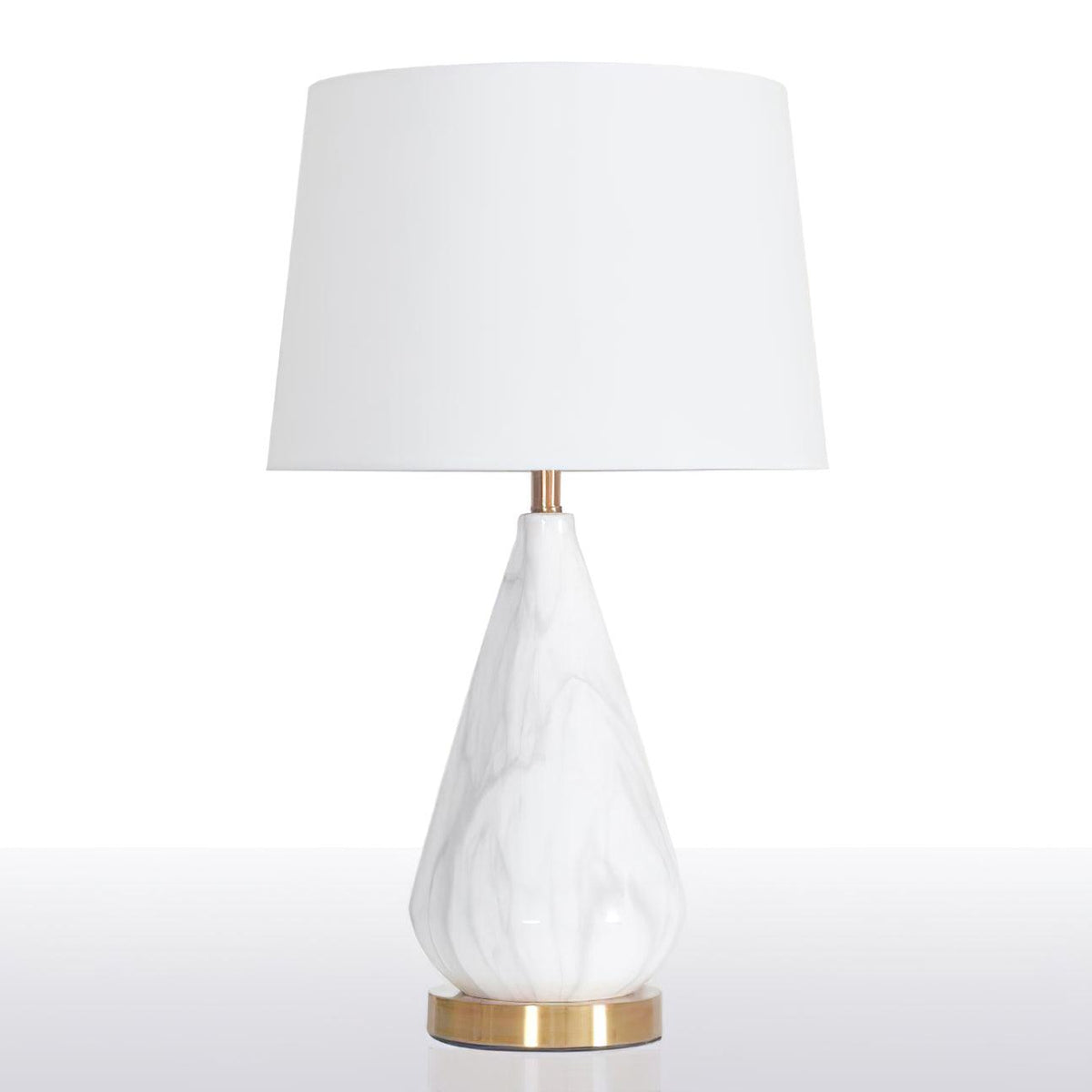 Elysian White & Black Marble Table Lamp