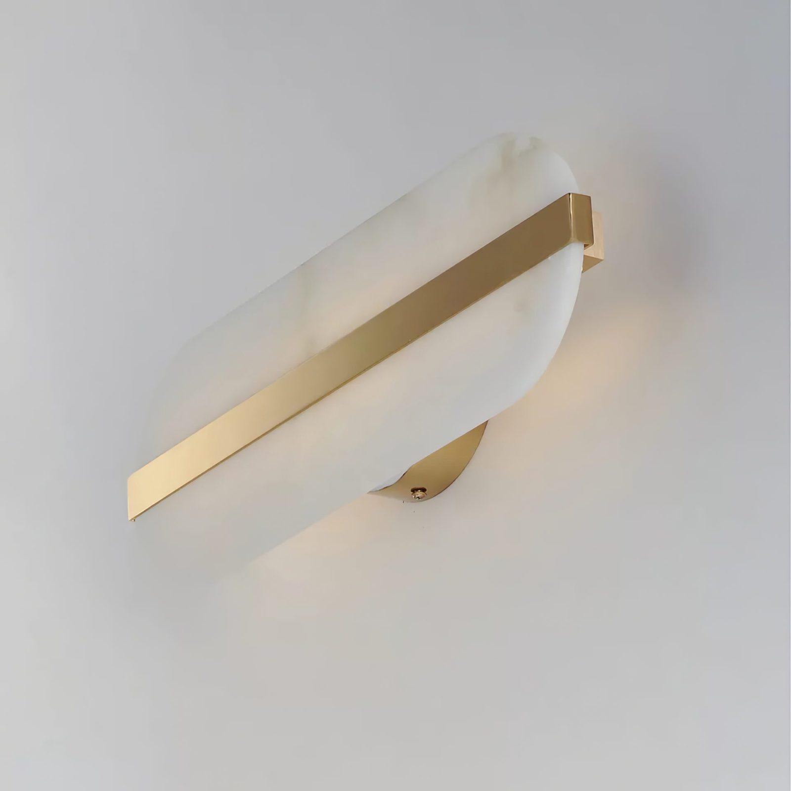 Fioraview Long Ellipse Alabaster Indoor Wall Light