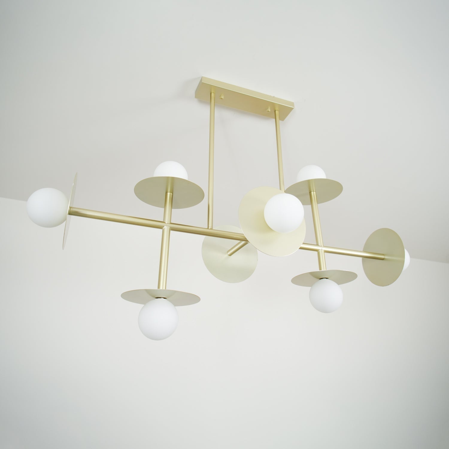 Celiissa Strada Chandelier Brass Glass Geometric