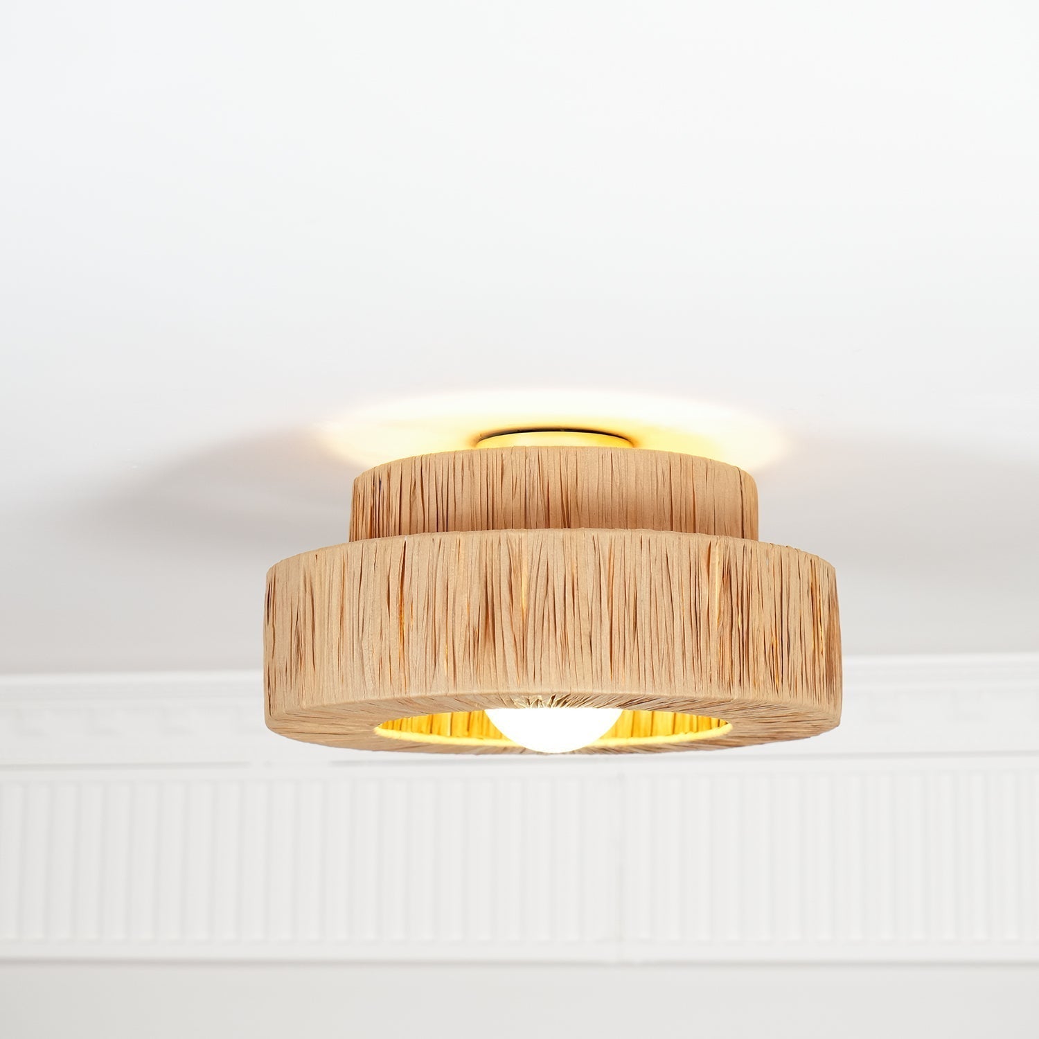 Ilthean Natural Straw Art Ceiling Lamp