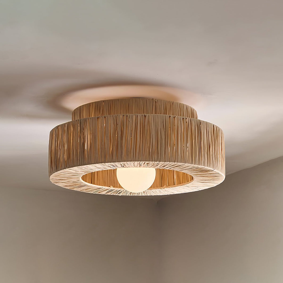 Ilthean Natural Straw Art Ceiling Lamp