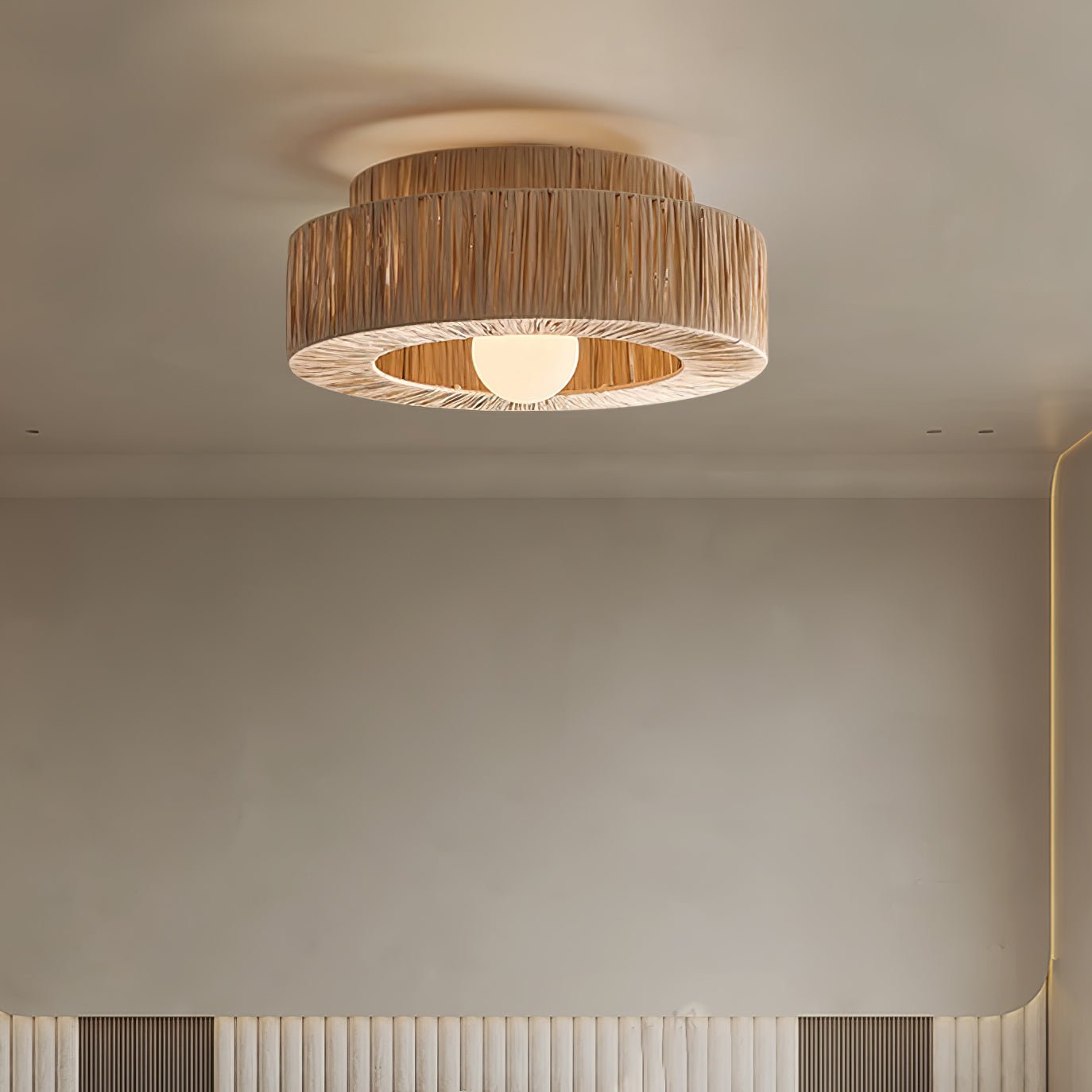 Ilthean Natural Straw Art Ceiling Lamp