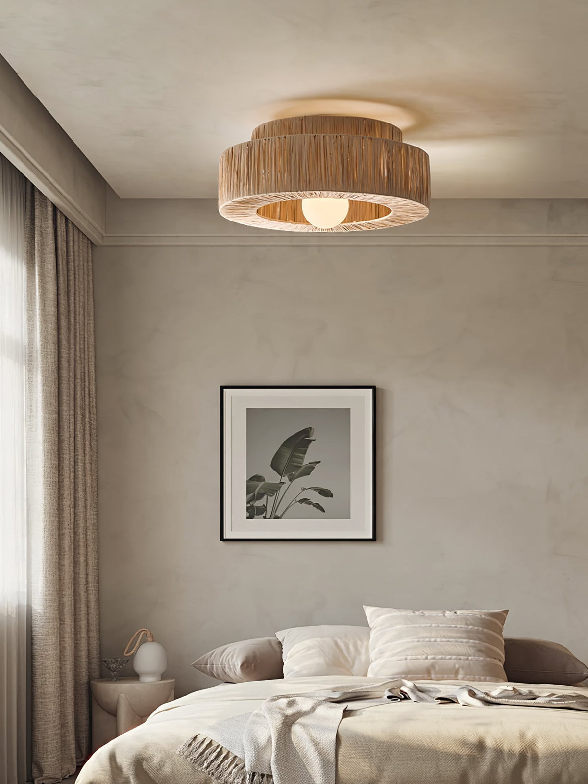 Ilthean Natural Straw Art Ceiling Lamp