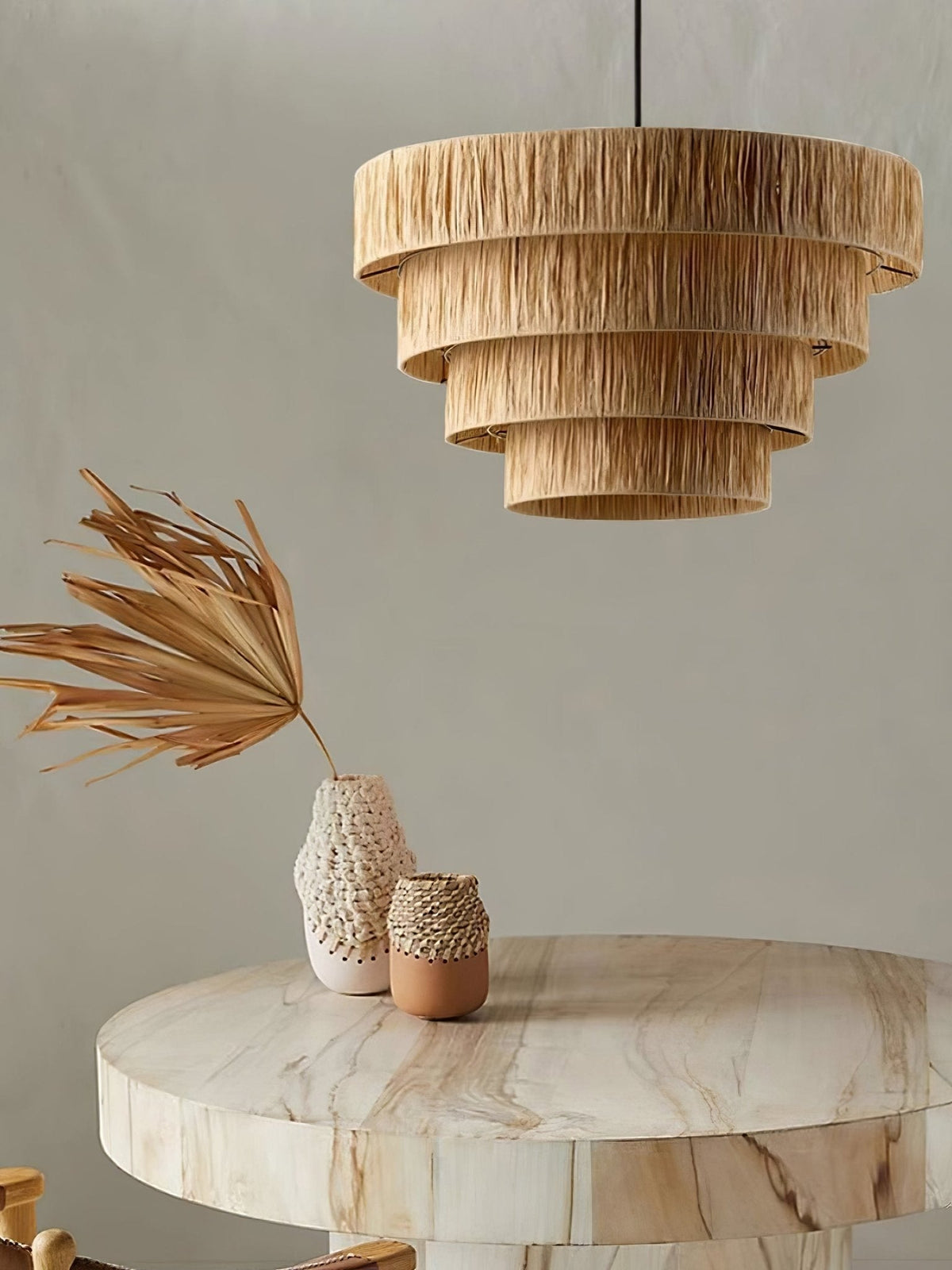 Thyra Straw Traditional Retro Pendant Light