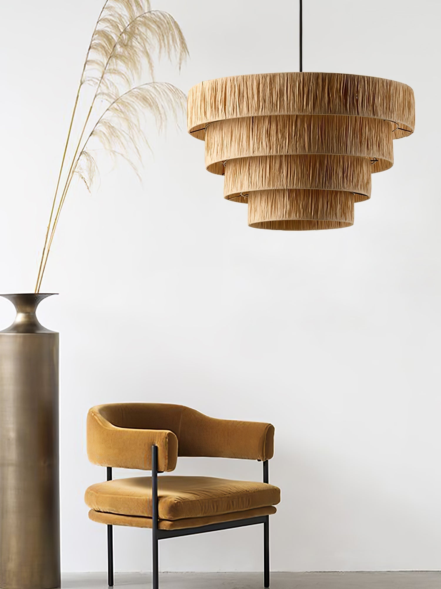 Thyra Straw Traditional Retro Pendant Light