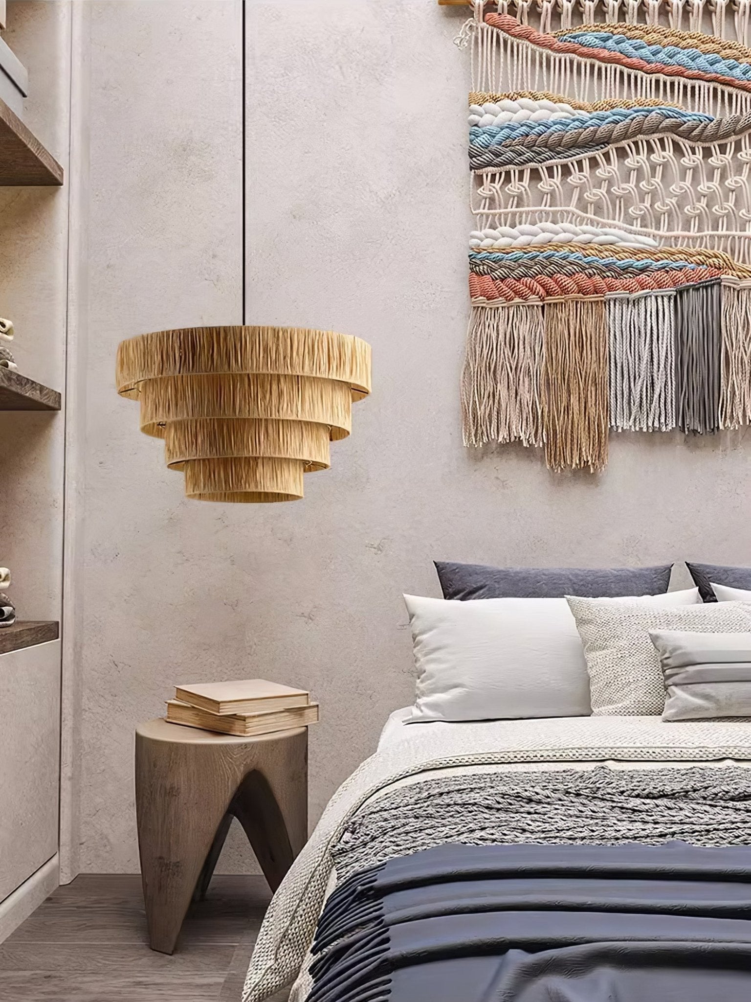 Thyra Straw Traditional Retro Pendant Light