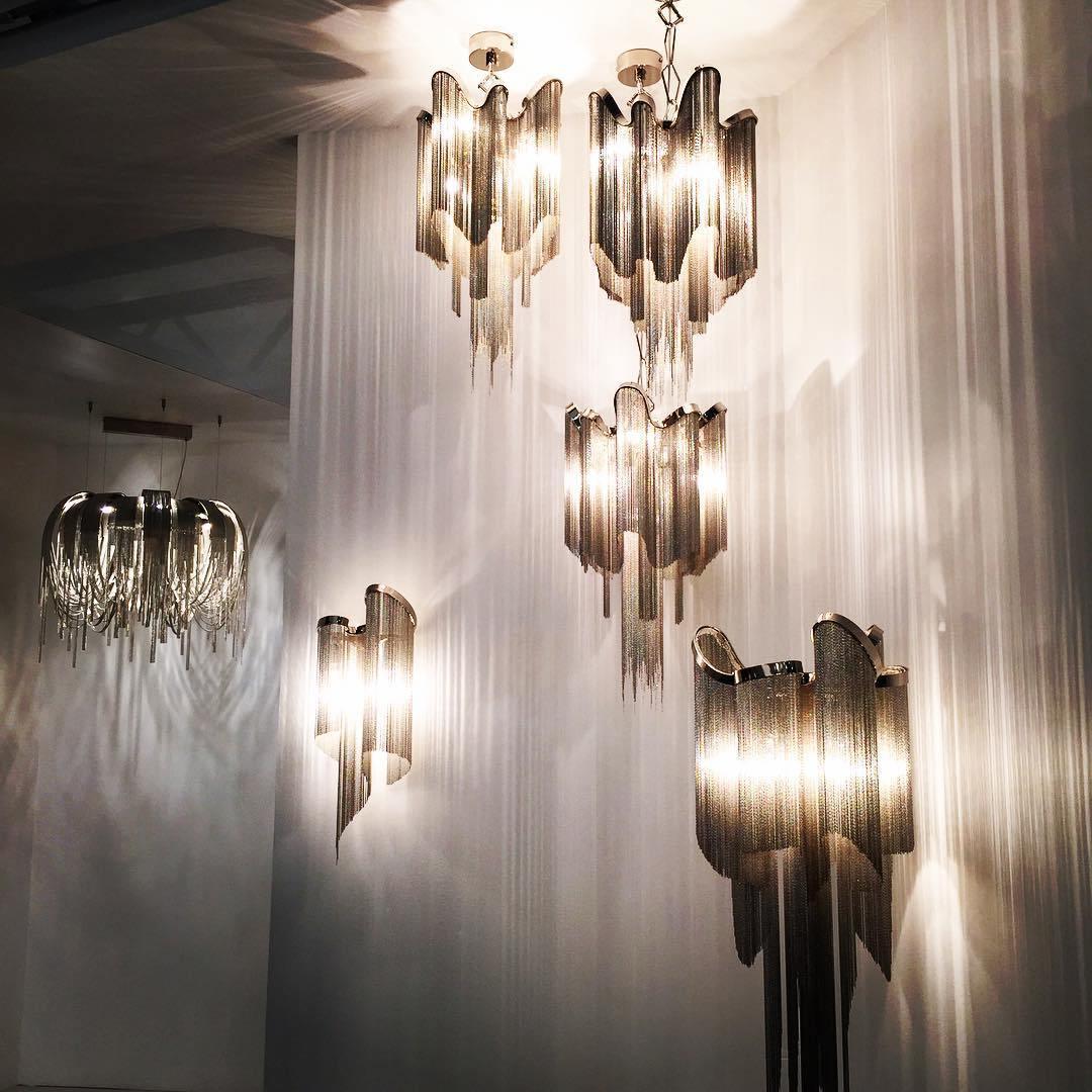 Lustra Pendant Lamp Stream Chain Nickel