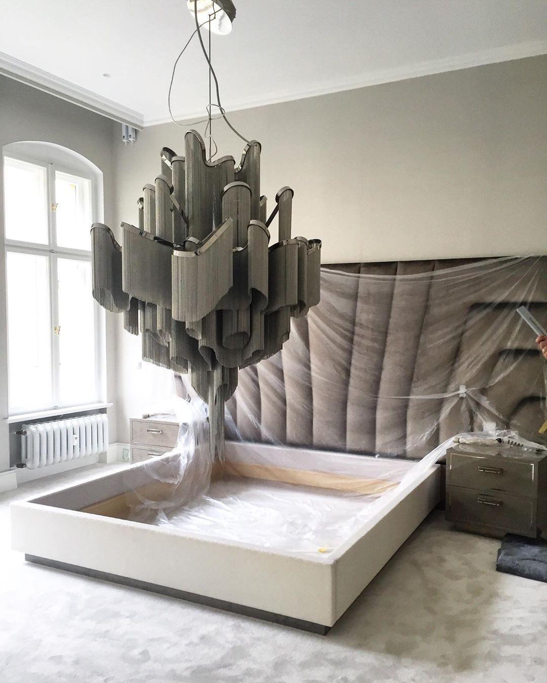 Lustra Pendant Lamp Stream Chain Nickel