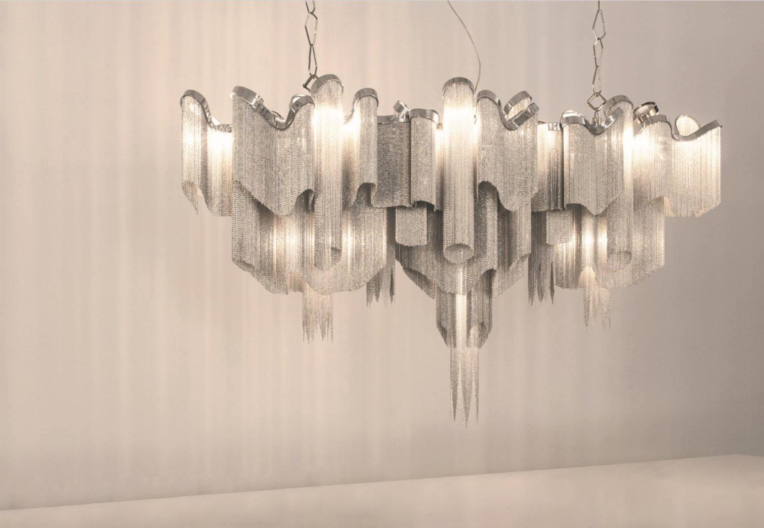 Lustra Pendant Lamp Stream Chain Nickel