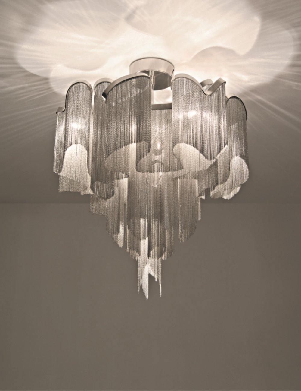 Lustra Pendant Lamp Stream Chain Nickel