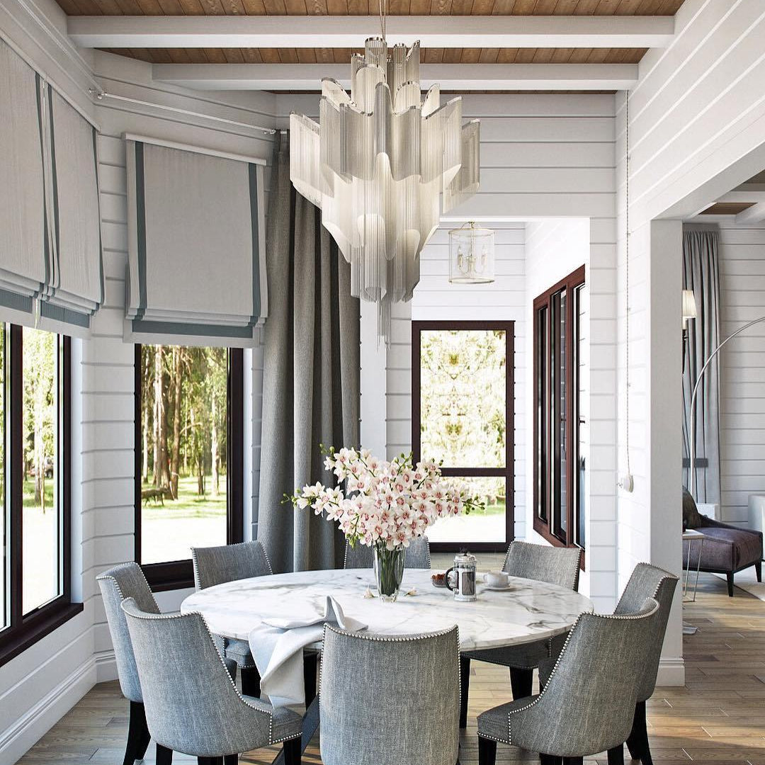 Lustra Pendant Lamp Stream Chain Nickel - Neutral Decor