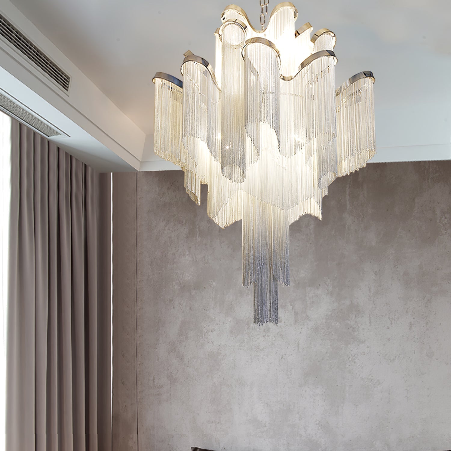 Lustra Pendant Lamp Stream Chain Nickel