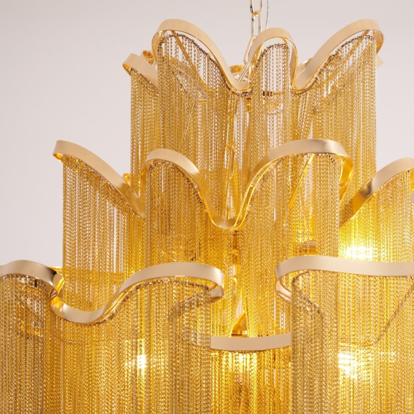 Lustra Pendant Lamp Stream Chain Nickel - Neutral Decor