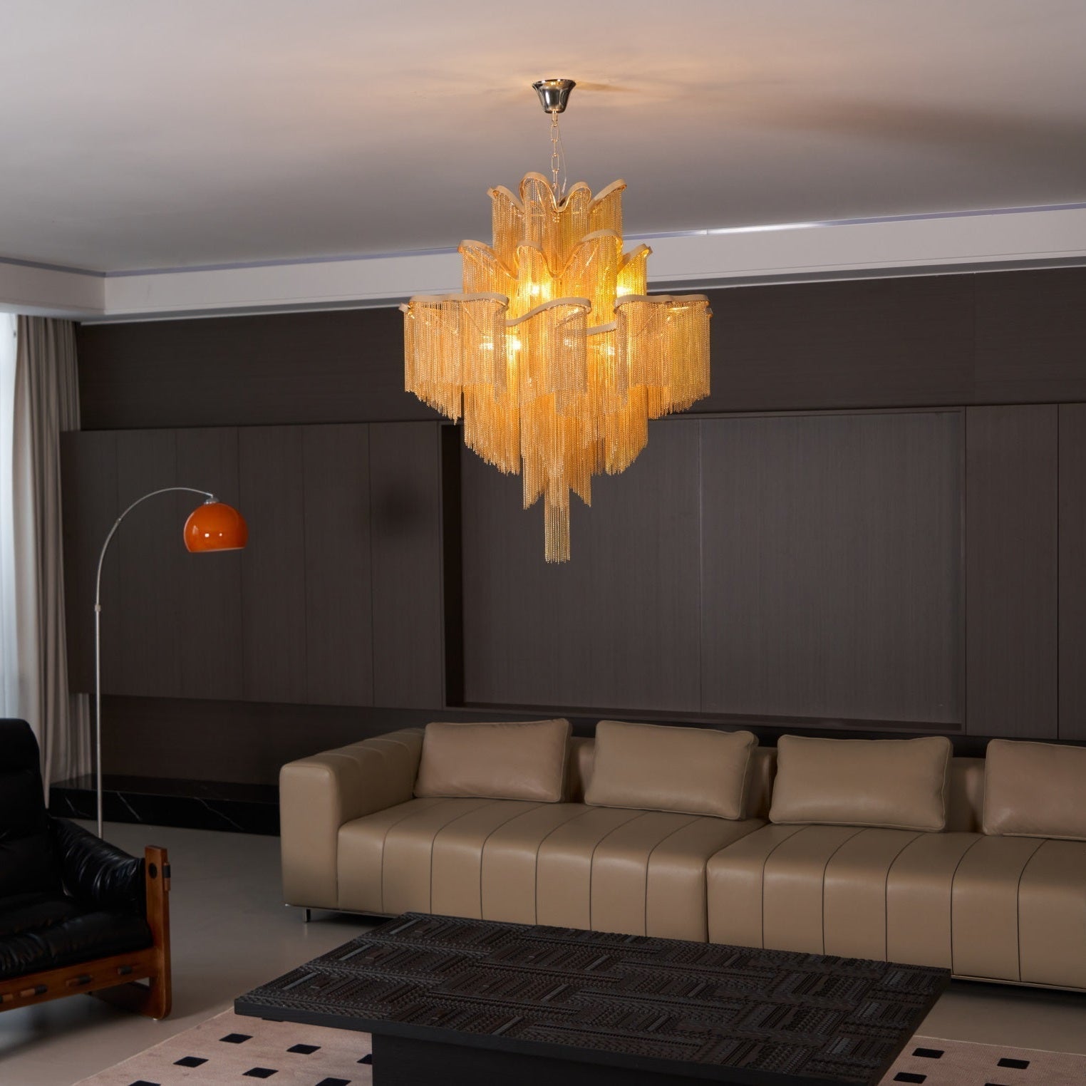 Lustra Pendant Lamp Stream Chain Nickel