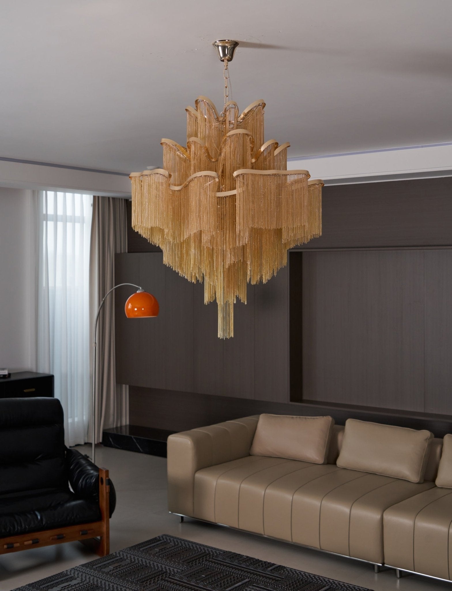 Lustra Pendant Lamp Stream Chain Nickel