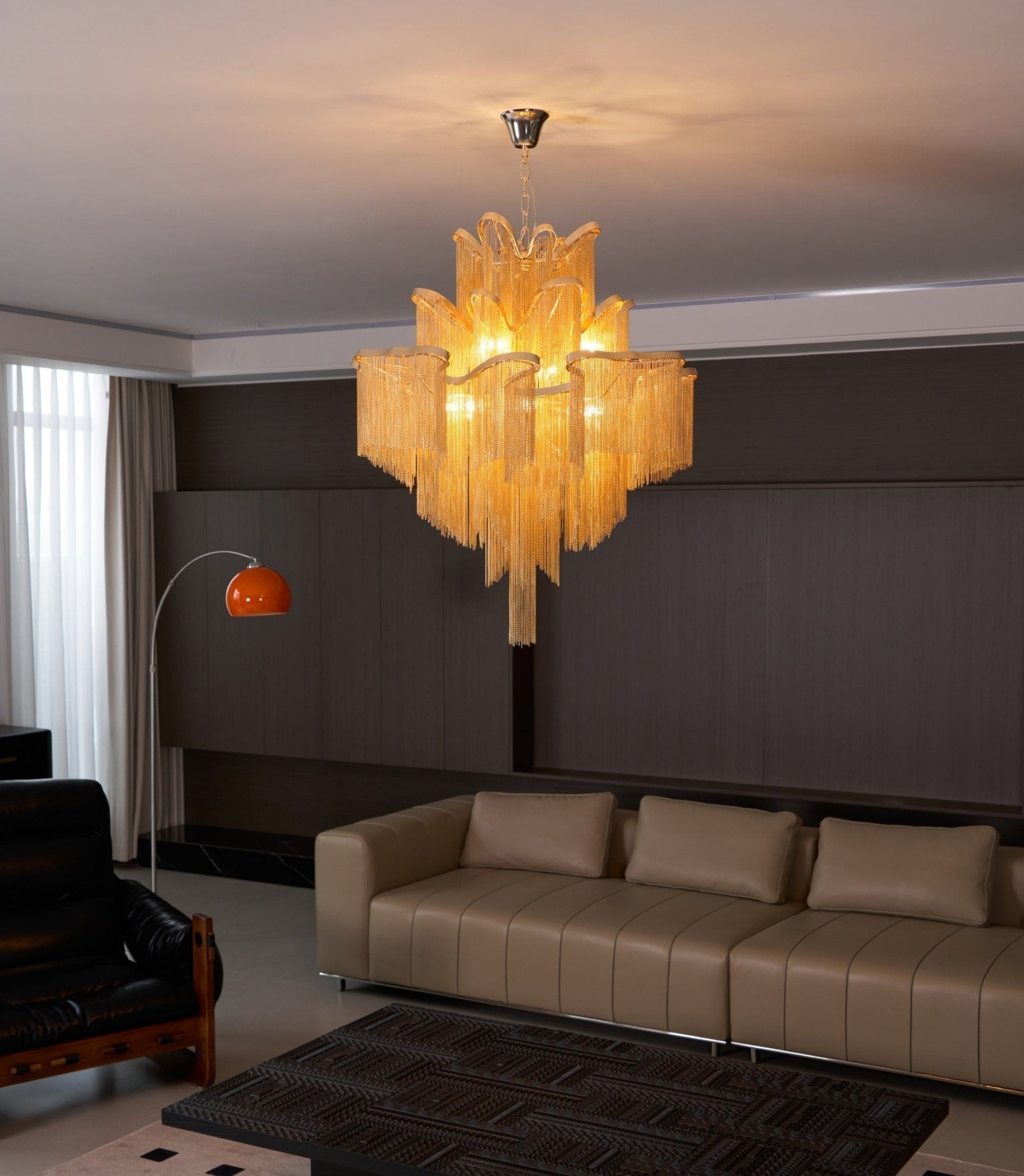 Lustra Pendant Lamp Stream Chain Nickel