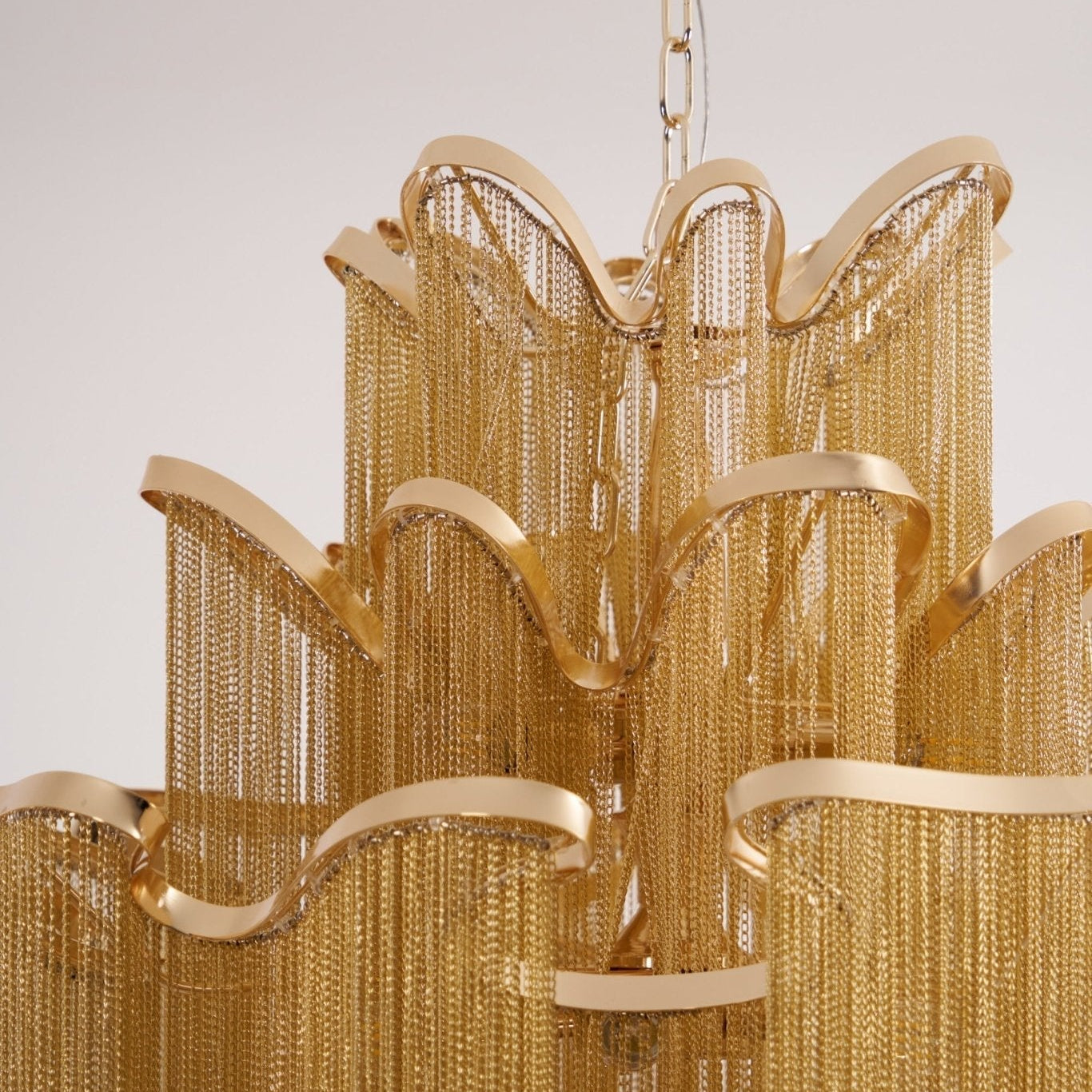 Lustra Pendant Lamp Stream Chain Nickel - Neutral Decor