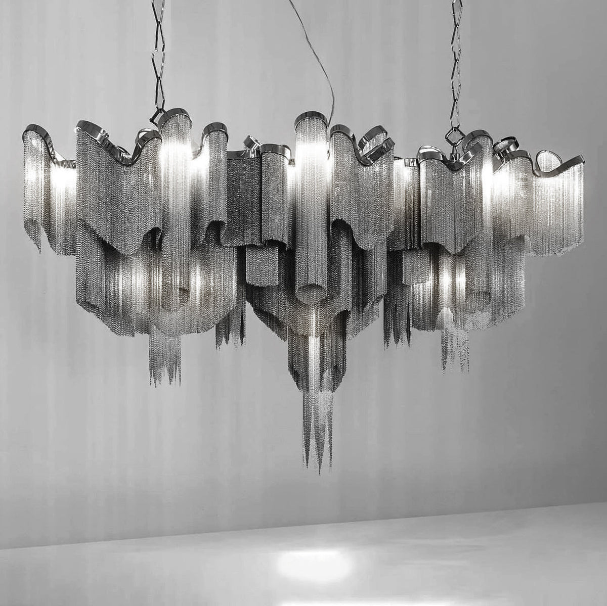 Lustra Pendant Lamp Stream Chain Nickel