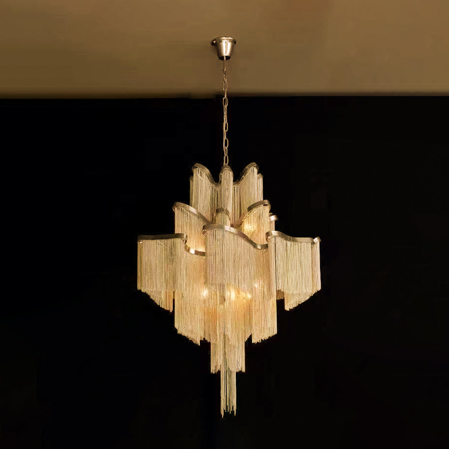 Lustra Pendant Lamp Stream Chain Nickel