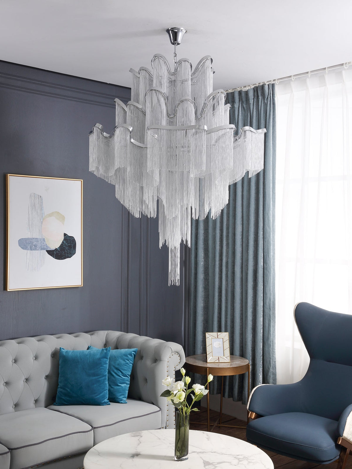 Noririne Stream Chain Chandelier