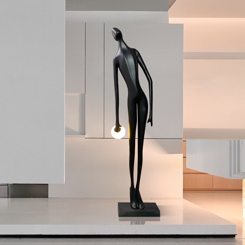Zolirion Abstract Black Floor Lamp