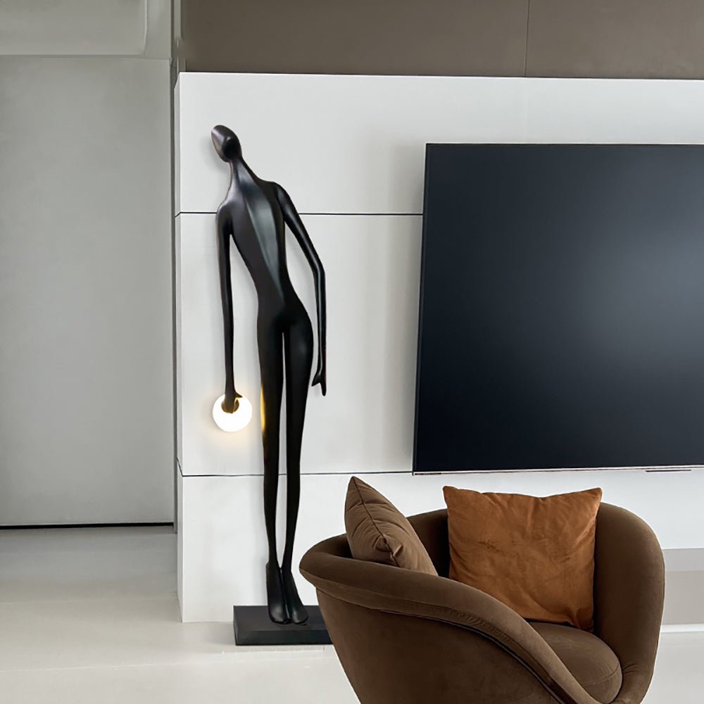 Zolirion Abstract Black Floor Lamp