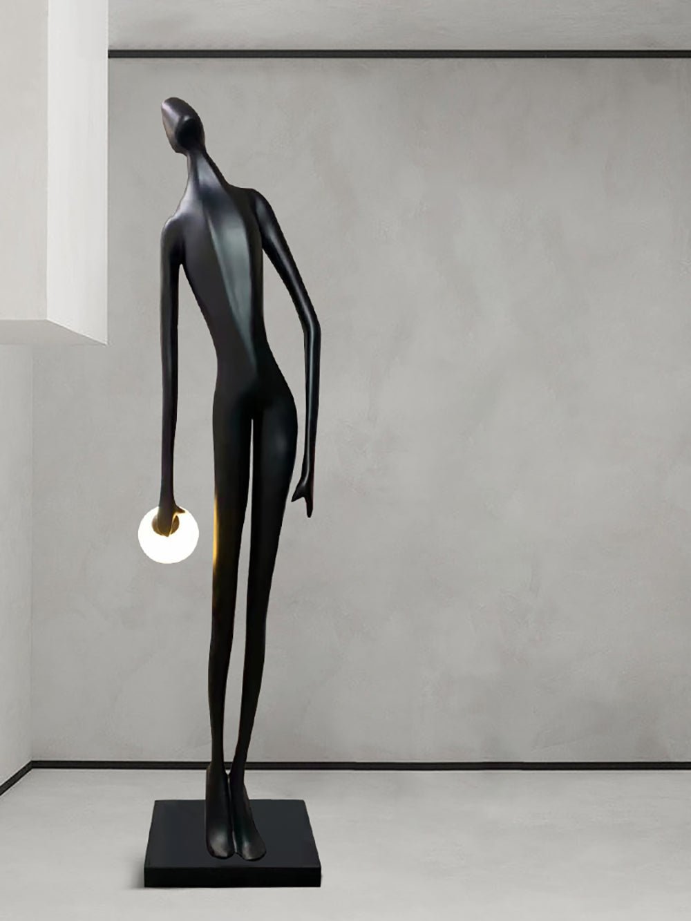 Zolirion Abstract Black Floor Lamp