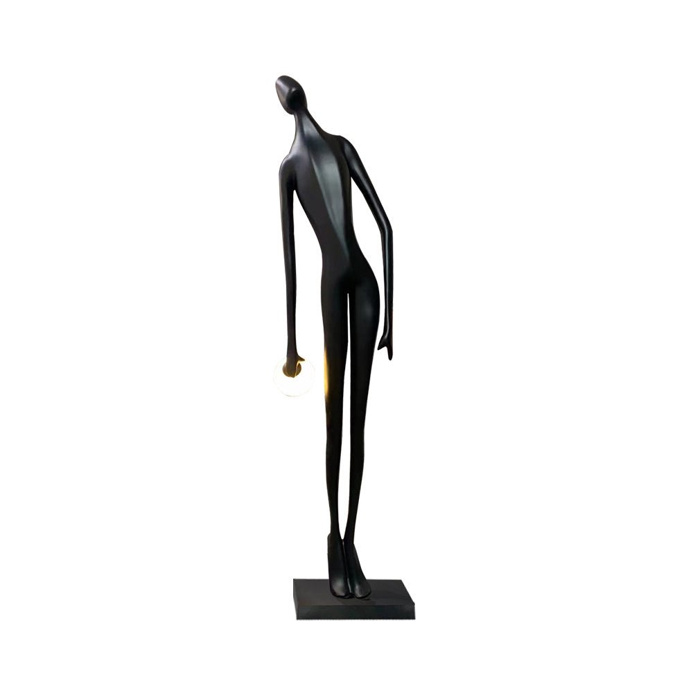 Zolirion Abstract Black Floor Lamp