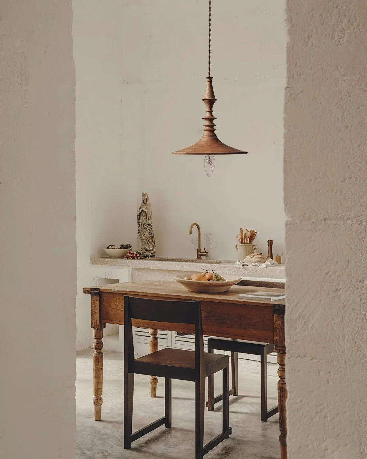 Tessira Wood Industrial Pendant Lamp