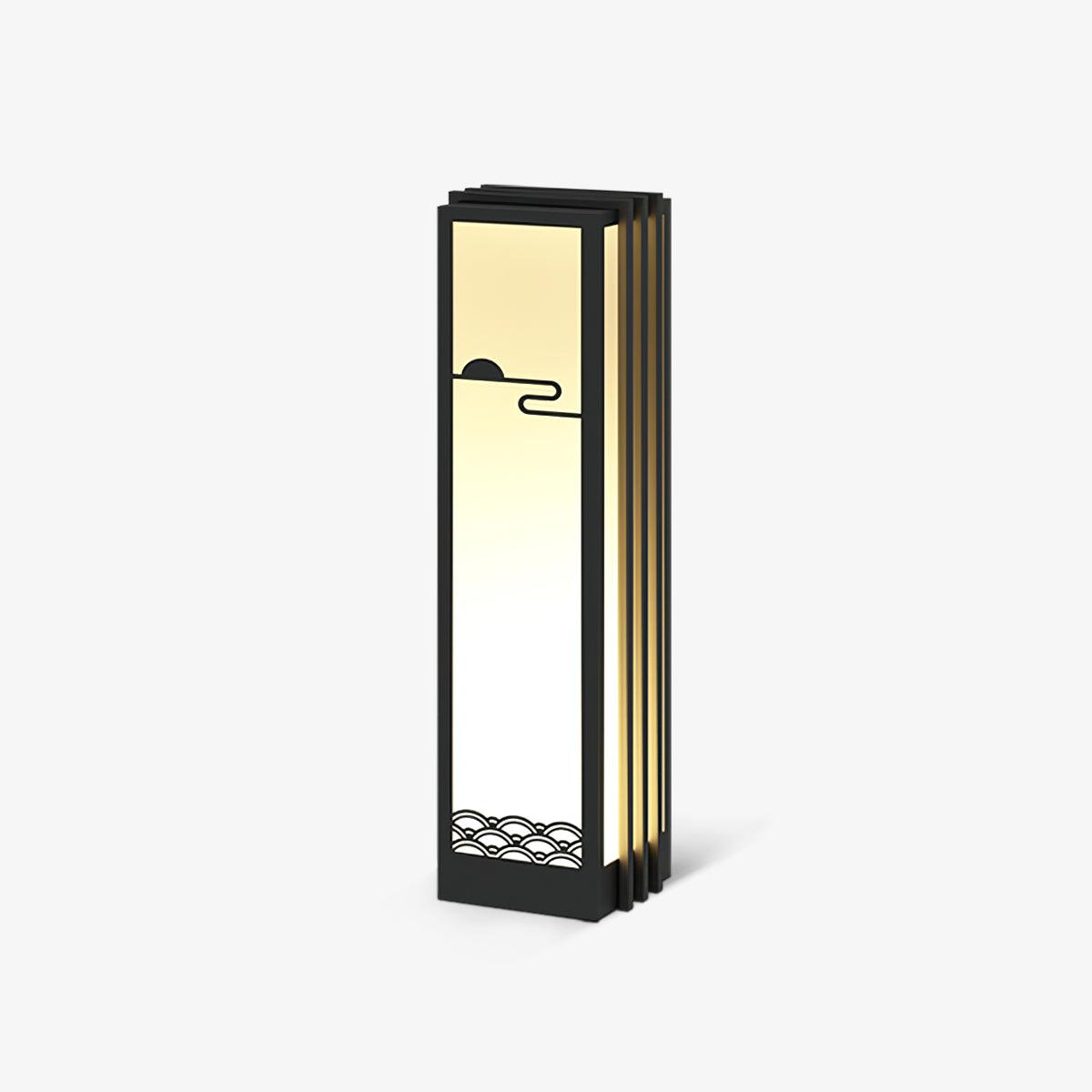 Rivenena Outdoor Light Rectangular Sunrise Pattern Minimalist Garden