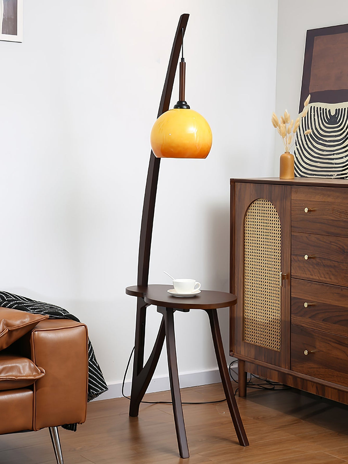 Natura Wood Hanging Floor Lamp