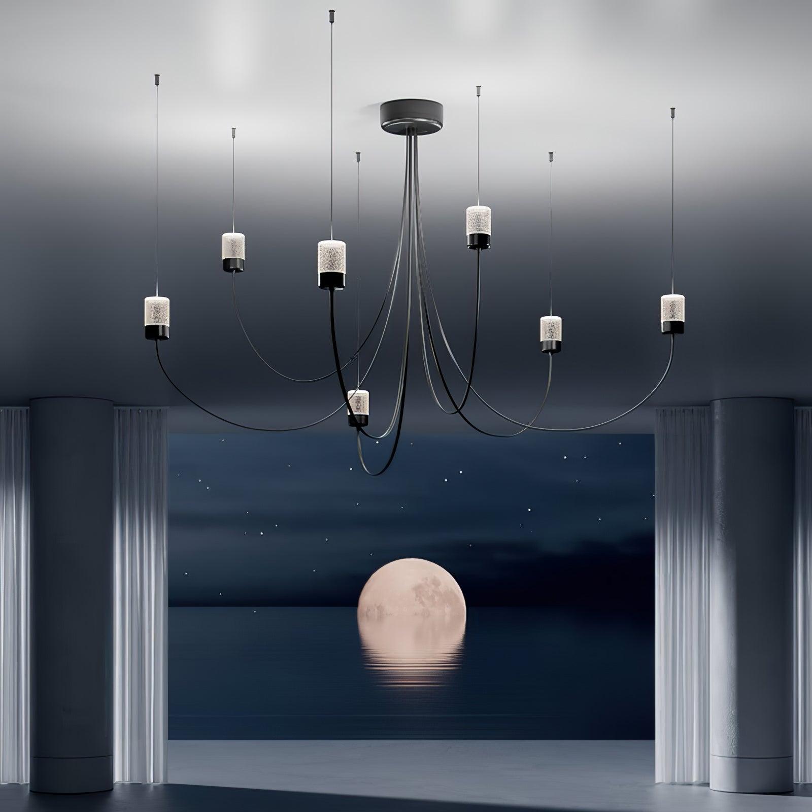 Veluaria Chandelier Swaying Elegance Glass