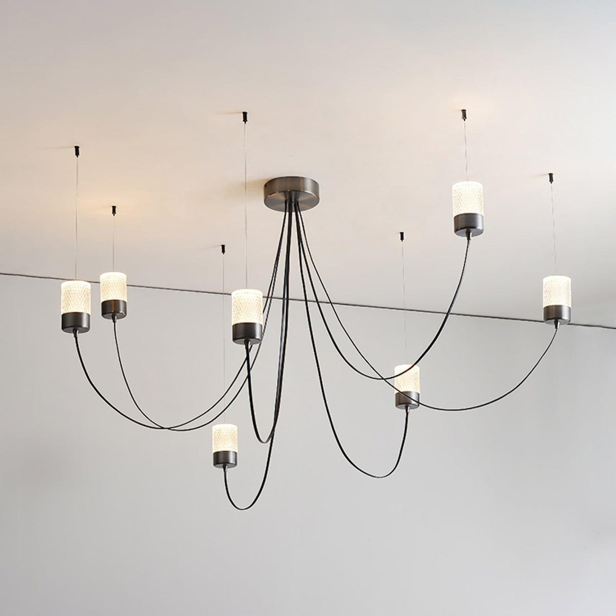 Veluaria Chandelier Swaying Elegance Glass