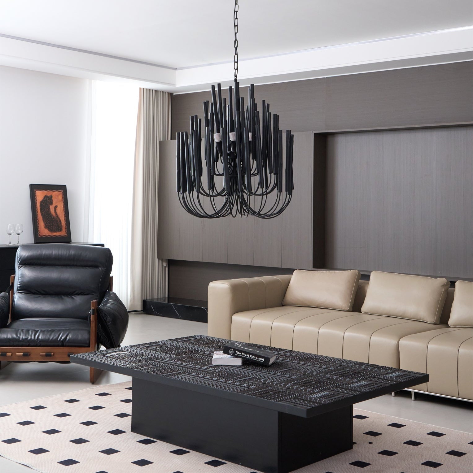 Nyphaiel Postmodern Luxury Wood Chandelier - Neutral Decor