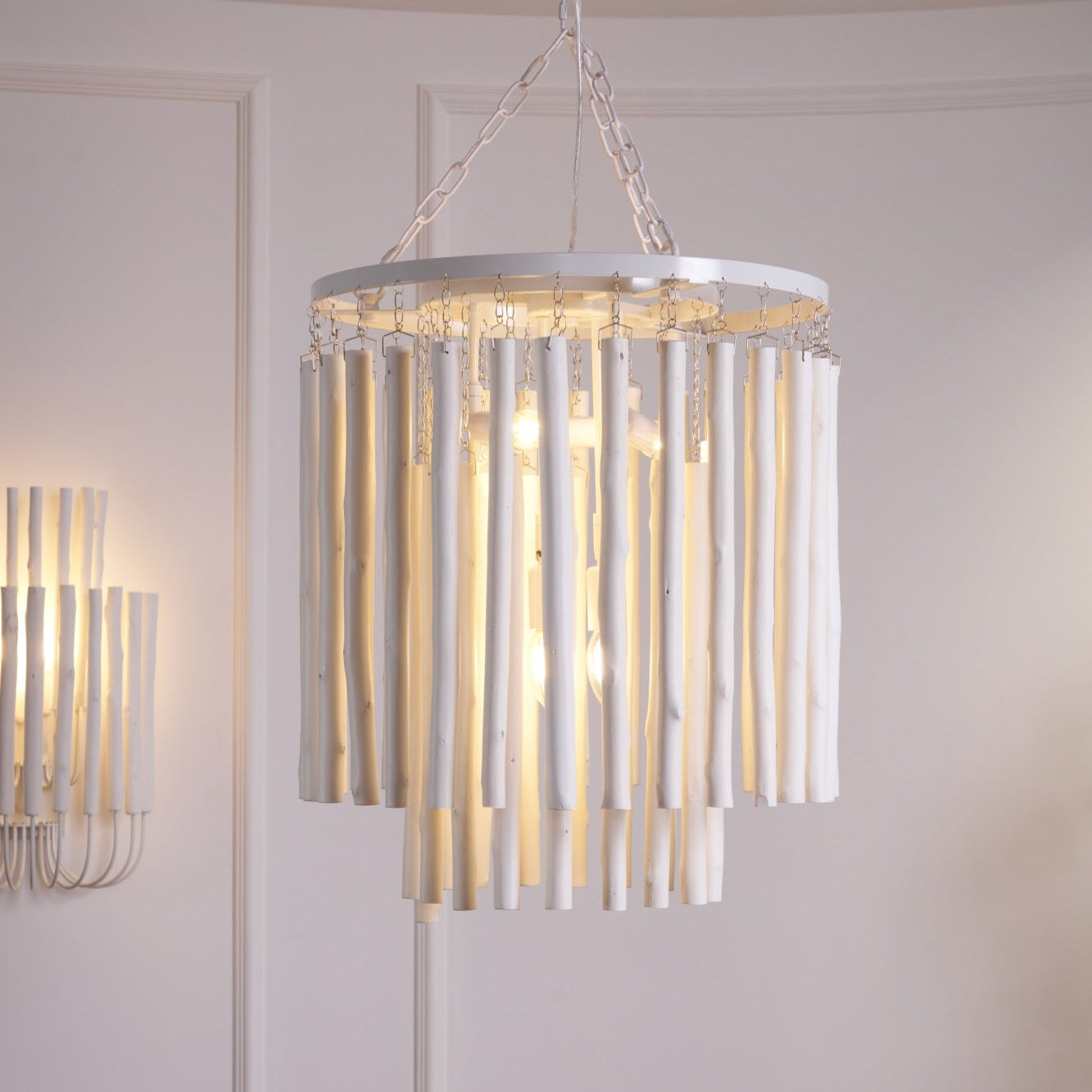 Nyphaiel Postmodern Luxury Wood Chandelier - Neutral Decor