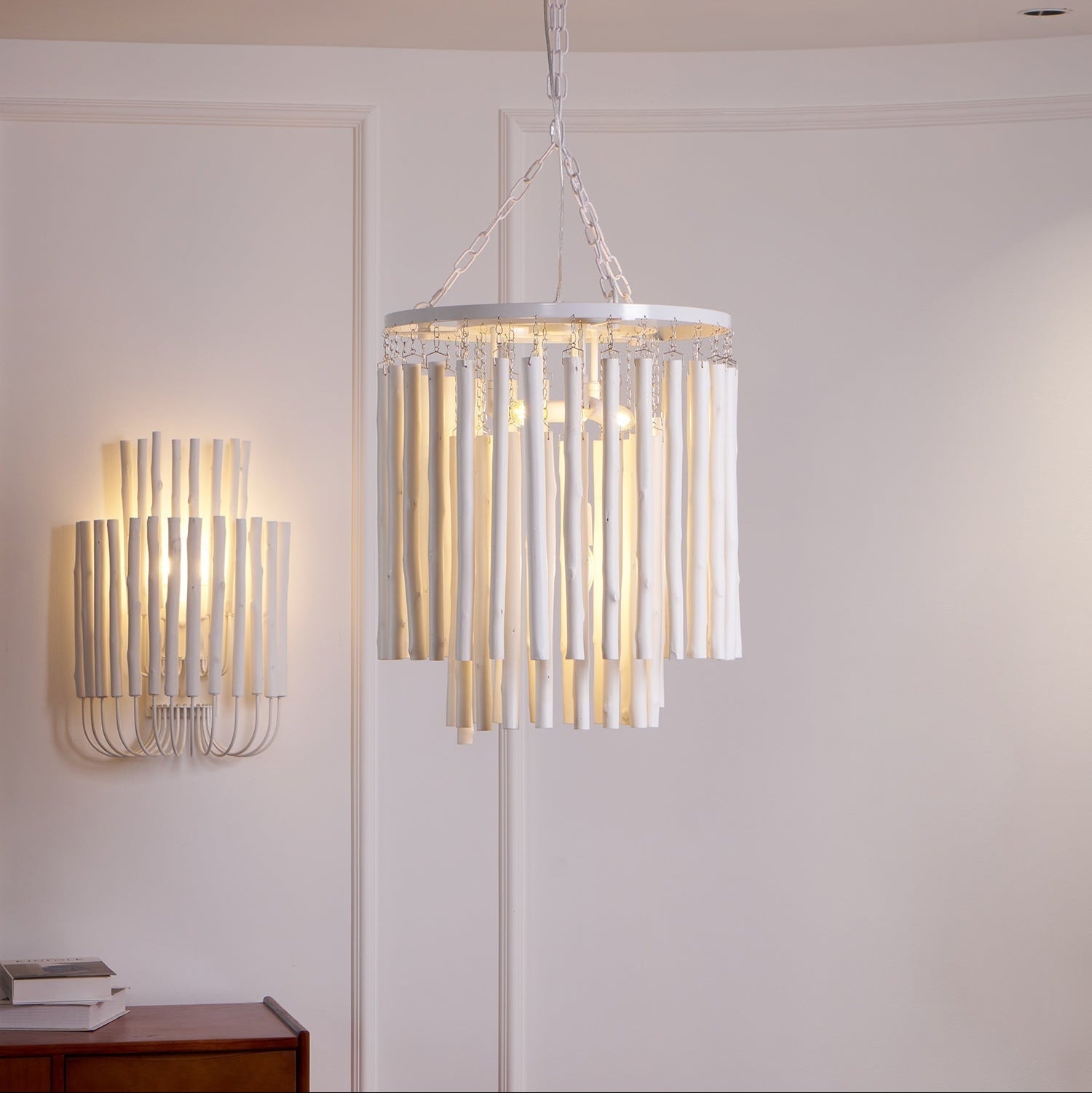 Nyphaiel Postmodern Luxury Wood Chandelier - Neutral Decor