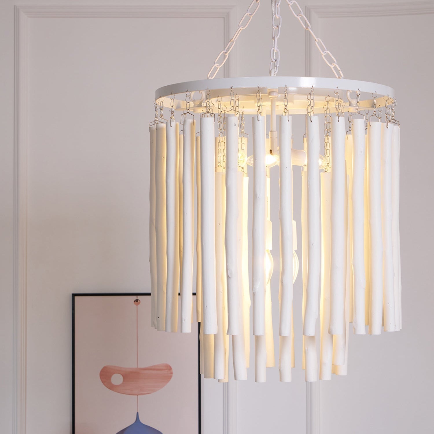 Nyphaiel Postmodern Luxury Wood Chandelier - Neutral Decor