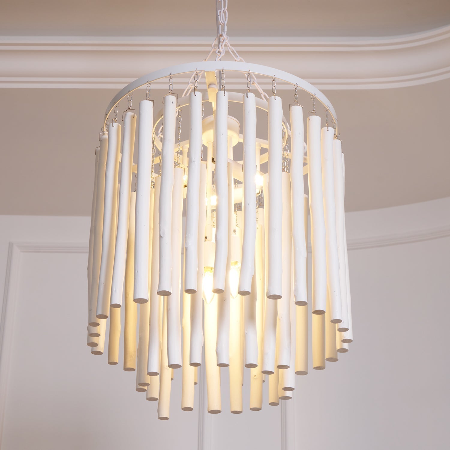 Nyphaiel Postmodern Luxury Wood Chandelier - Neutral Decor