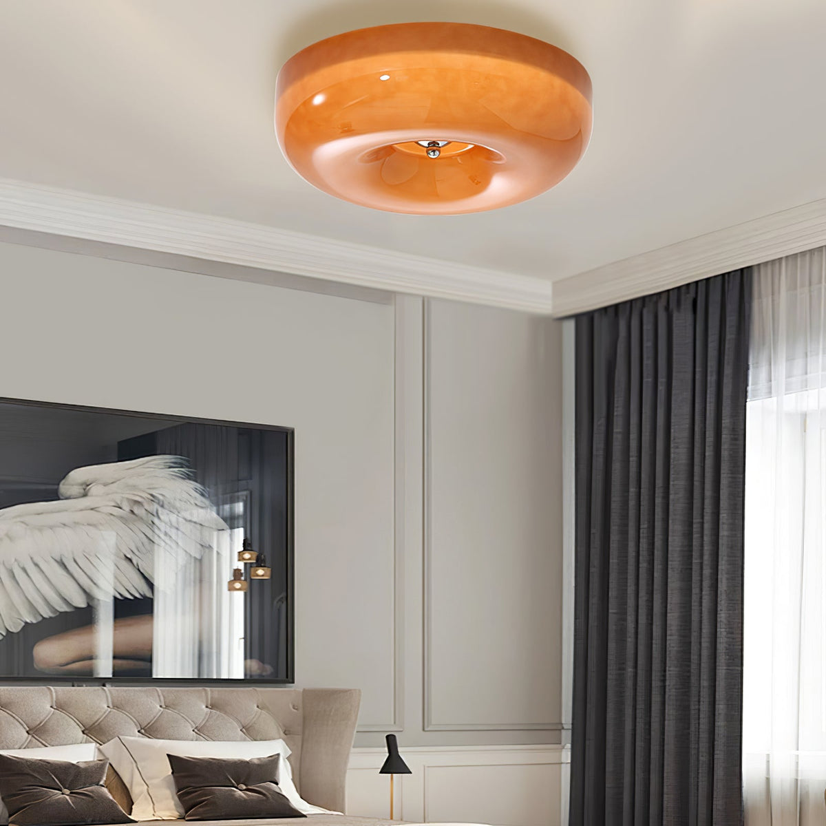 Rosemont Swirl Glass Flush Mount Ceiling Light