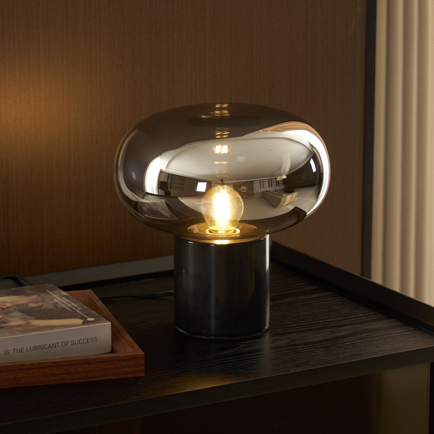 Rova Marble Industrial Table Lamp - Neutral Decor