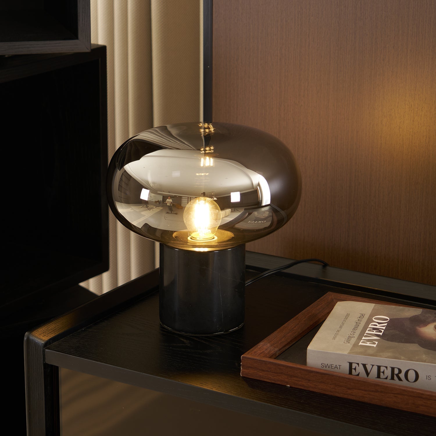 Rova Marble Industrial Table Lamp