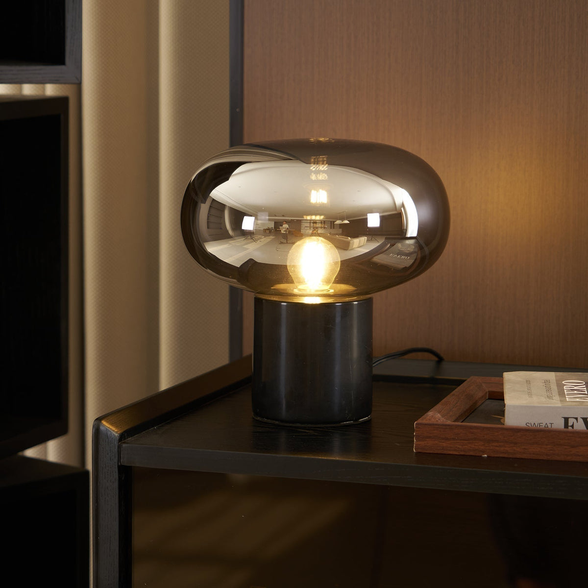 Rova Marble Industrial Table Lamp
