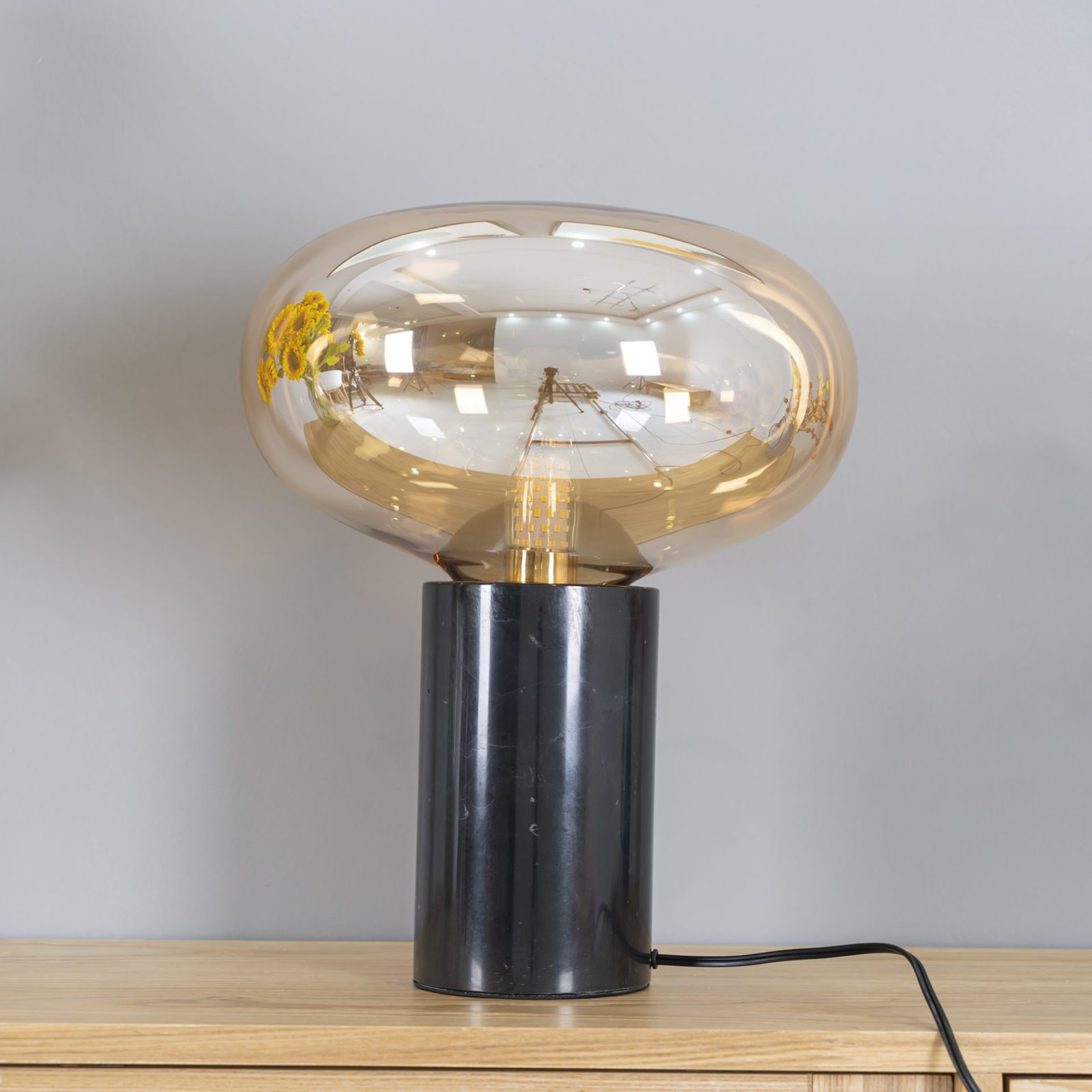 Rova Marble Industrial Table Lamp