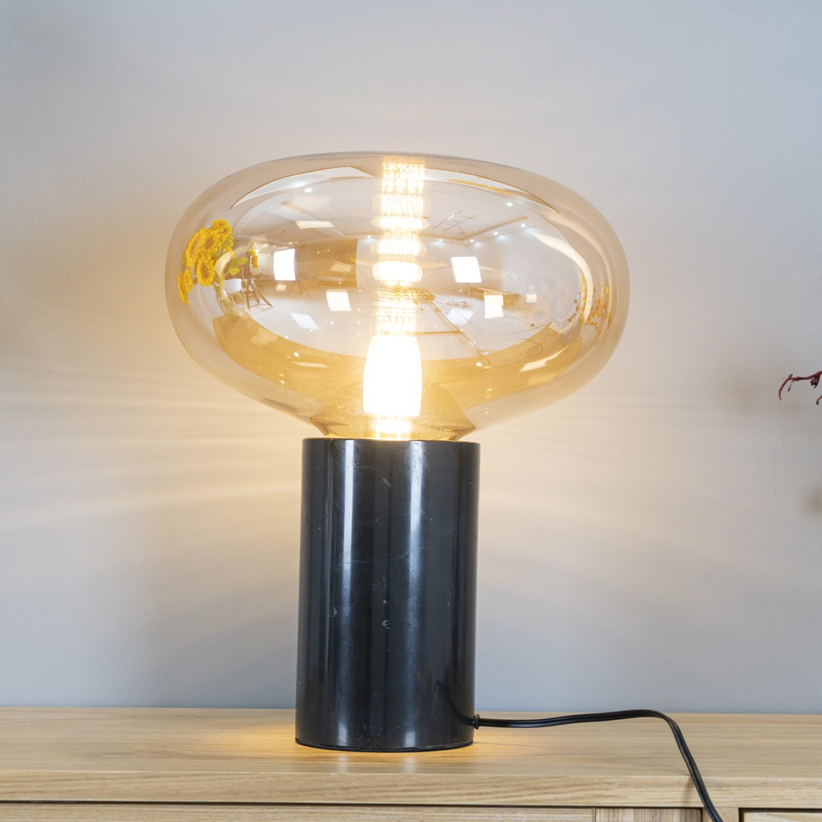 Rova Marble Industrial Table Lamp