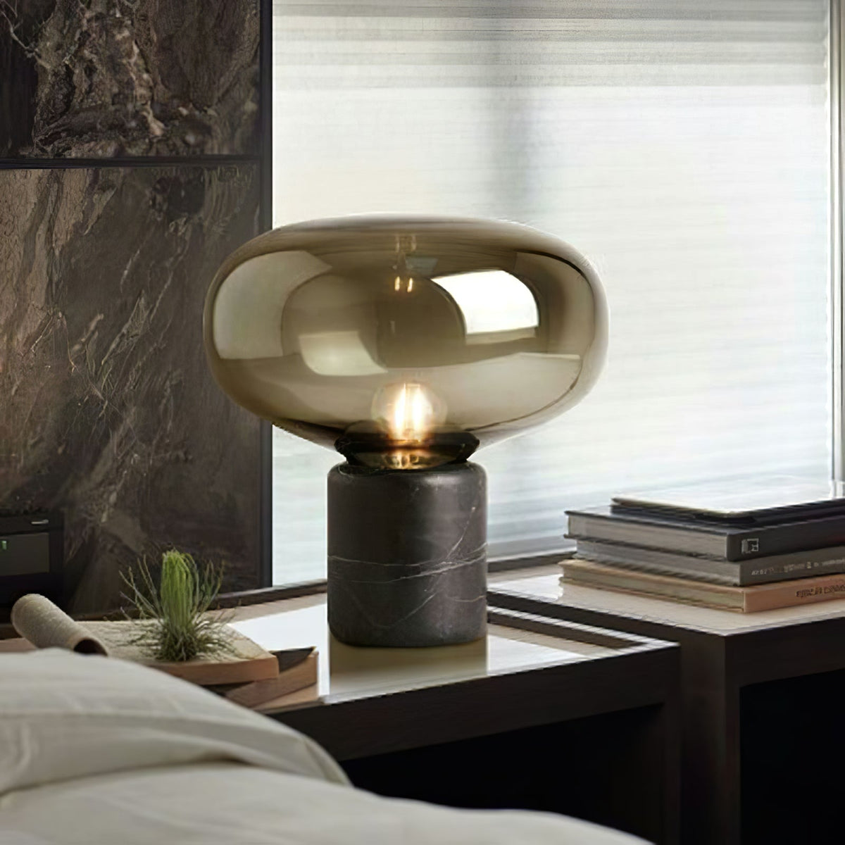 Rova Marble Industrial Table Lamp