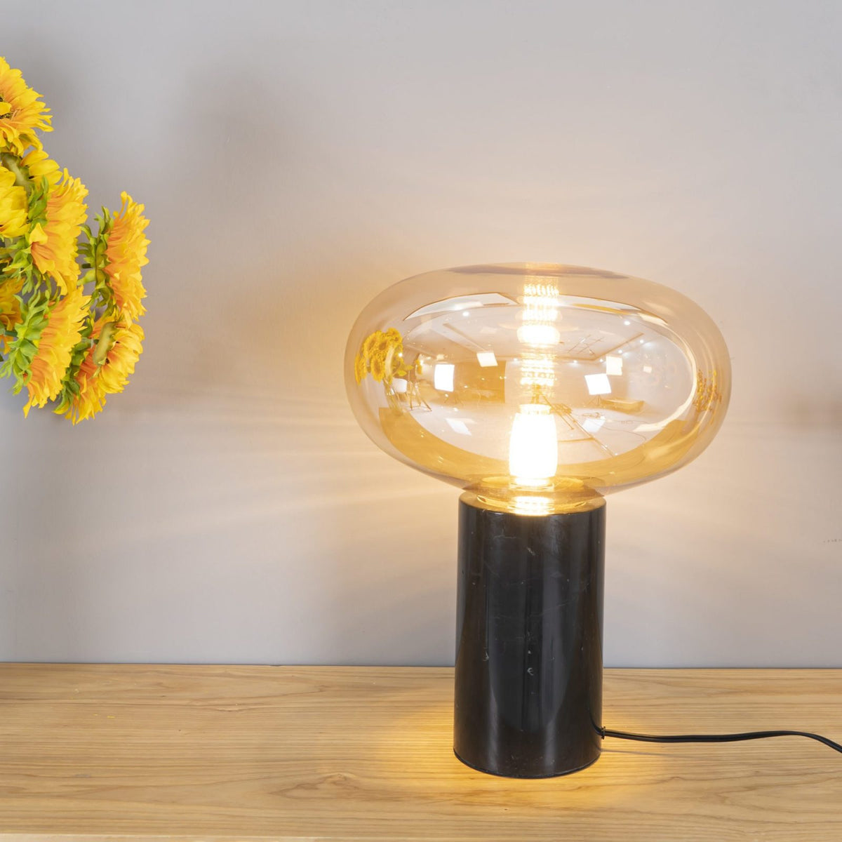 Rova Marble Industrial Table Lamp